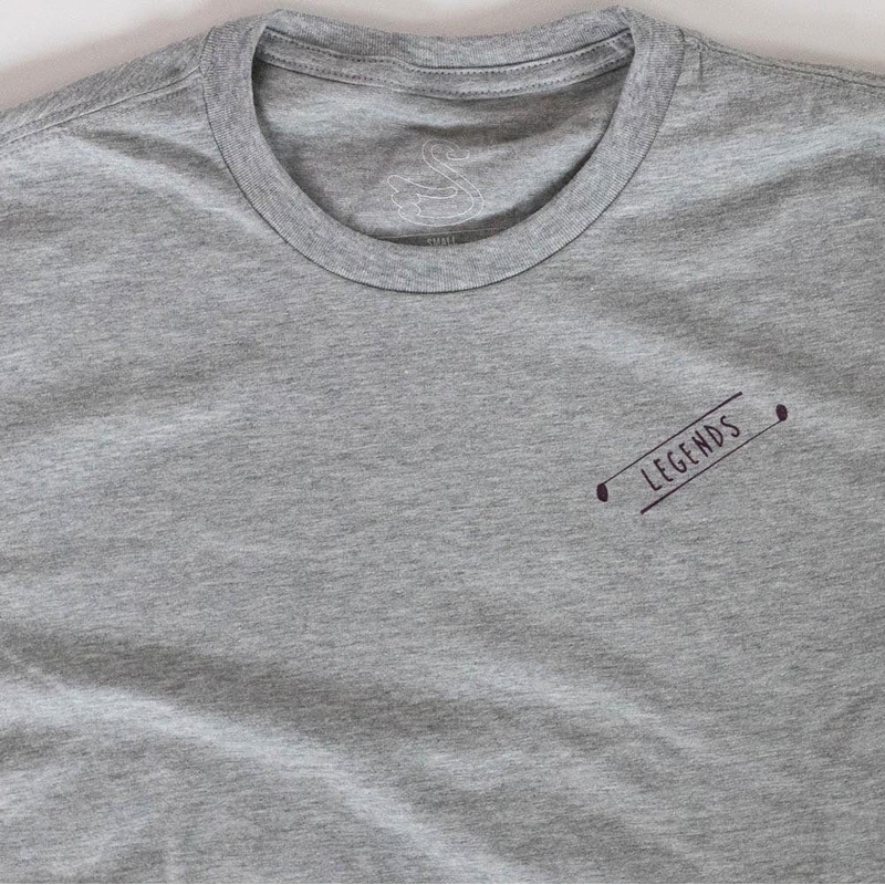 Swannies Beach Tee|Light Blue|Gray Heather|Small|Medium|Large|X-Large|XX-Large