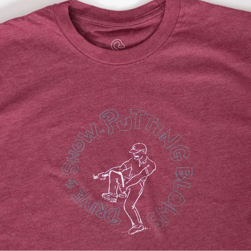 Swannies Putting Blows Tee|Maroon Heather|Navy|Small|Medium|Large|X-Large|XX-Large