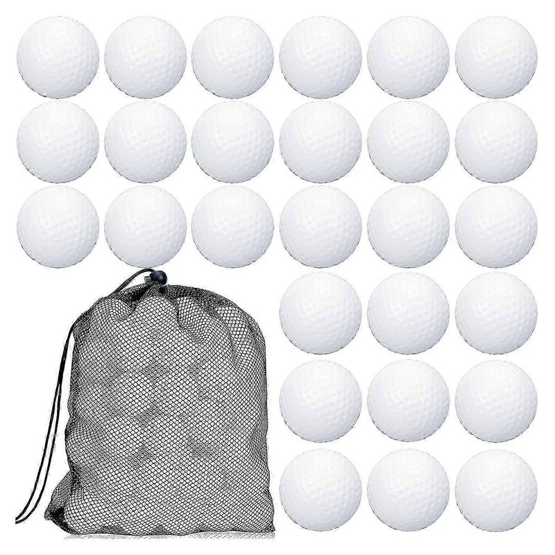 100 Pcs Hollow Golf Practice Balls with Mesh Drawstring Storage Bags – Durable Training Balls for Improved Swing & Short Game