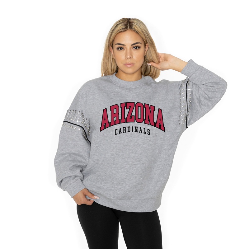 ARIZONA CARDINALS Competitive Edge Jewel-Trim Pullover