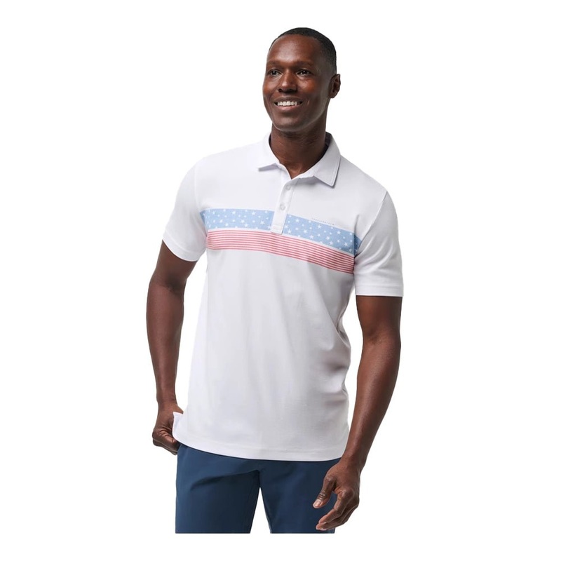 Travis Mathew Merica Polo|White|Small|Medium|Large|X-Large|XX-Large|XXX-Large