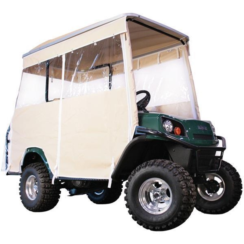 Ivory 4-Passenger Track Style Vinyl Enclosure For Club Car Villager w/Custom CGI Elite Top PN# 63086