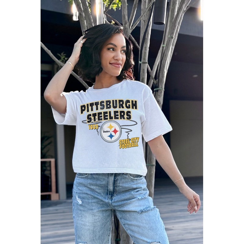 PITTSBURGH STEELERS Gameday Goals Boxy-Fit Crop