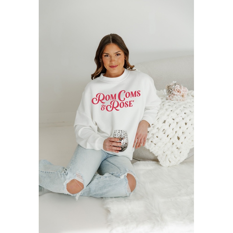 ROM COMS & ROS VINTAGE OVERSIZED WASHED SWEATSHIRT