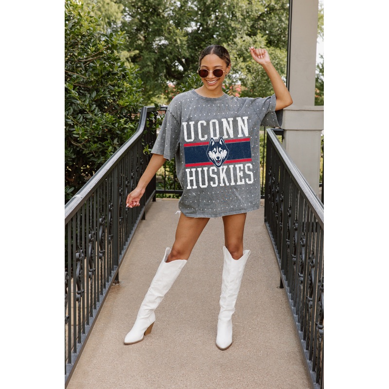UCONN HUSKIES On The Ball Mini Rhinestone Tee