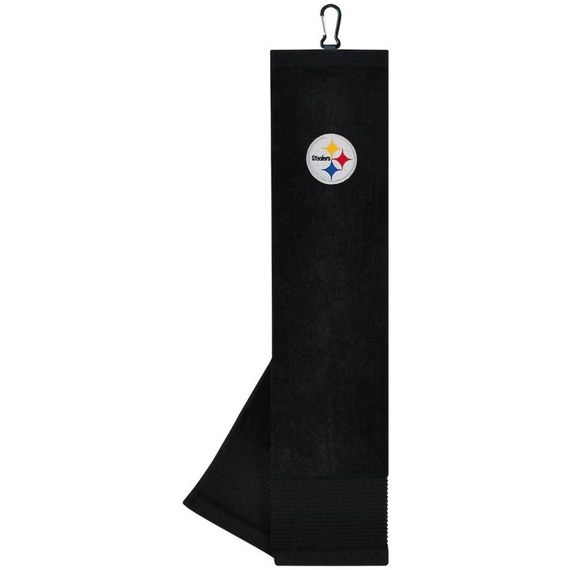WinCraft Pittsburgh Steelers NFL Face/Club Tri-Fold Embroidered Towel