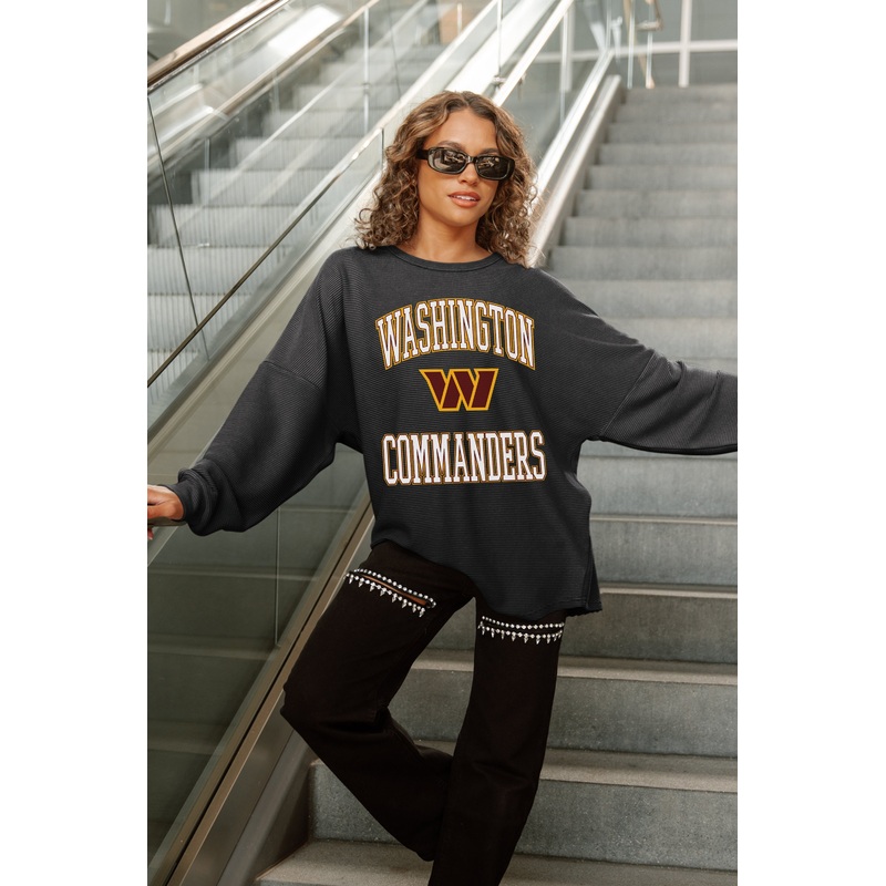 WASHINGTON COMMANDERS RELENTLESS VINTAGE WASH CORDED PULLOVER