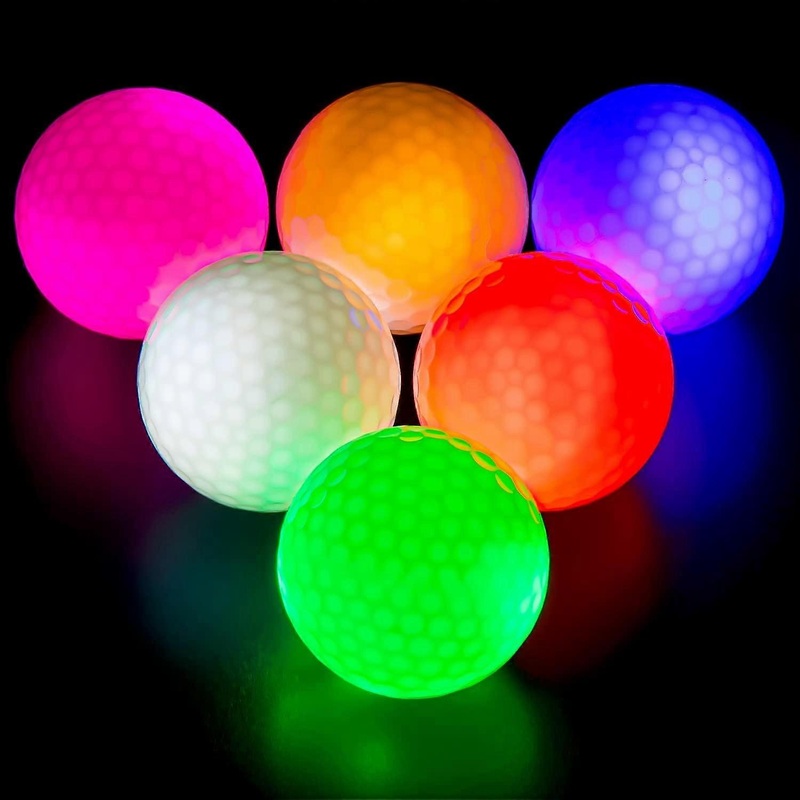 6 Colors Led Golf Balls Glow Golf Balls, Flashing Glowing Golf Ball, Night Glow Flash Light up