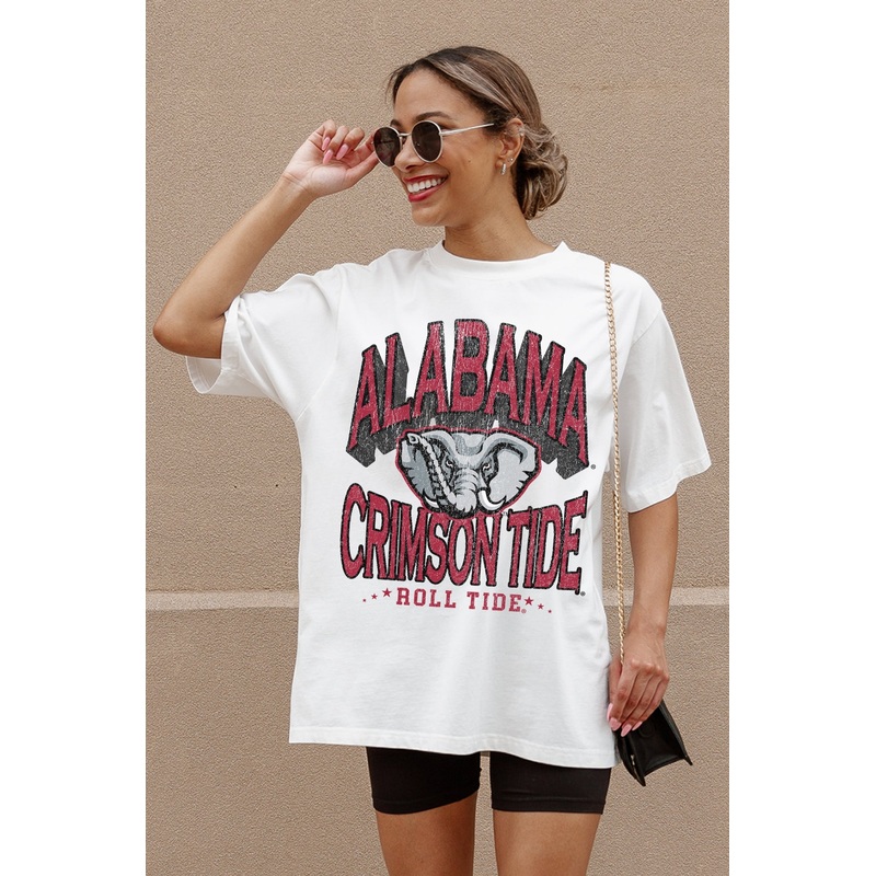 ALABAMA CRIMSON TIDE SHAKEDOWN OVERSIZED CREWNECK TEE
