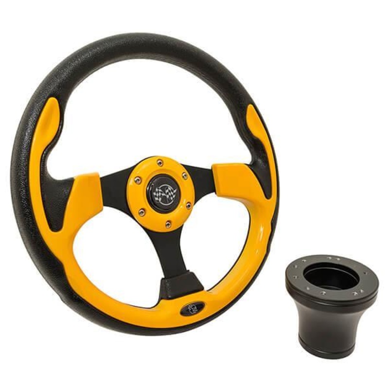Club Car Precedent Yellow Race Steering Wheel Kit PN# 06-063