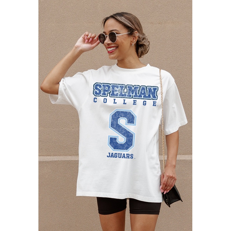 SPELMAN COLLEGE JAGUARS Shakedown Oversized Crewneck Tee