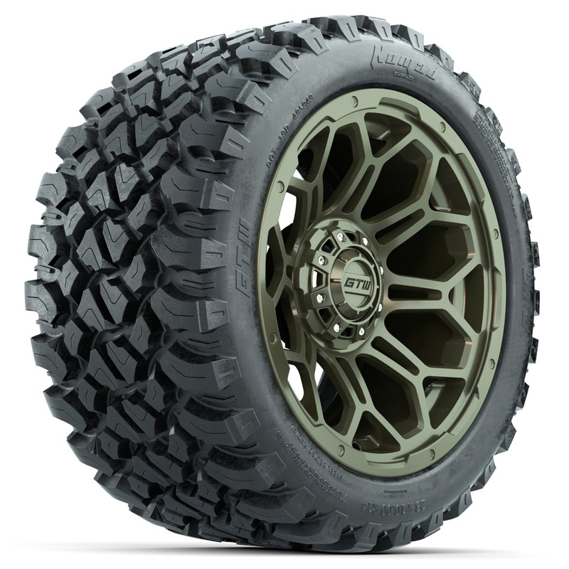 Set of (4) 14 in GTW Bravo Wheels with 23×10-14 GTW Nomad All-Terrain Tires PN# A19-696