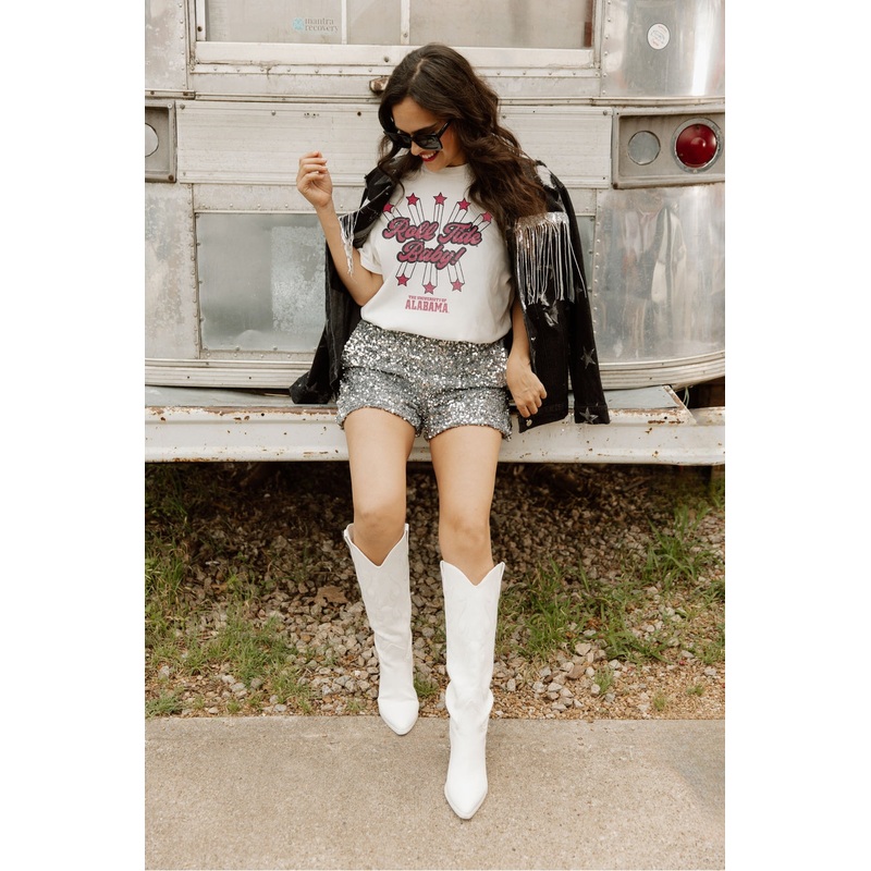 ALABAMA CRIMSON TIDE LOUD AND PROUD OVERSIZED CREWNECK TEE