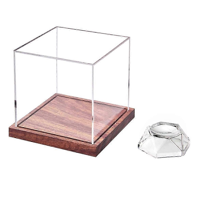 Golf Ball Storage Box with Acrylic and Wooden Base Scratch Resistant and Durable