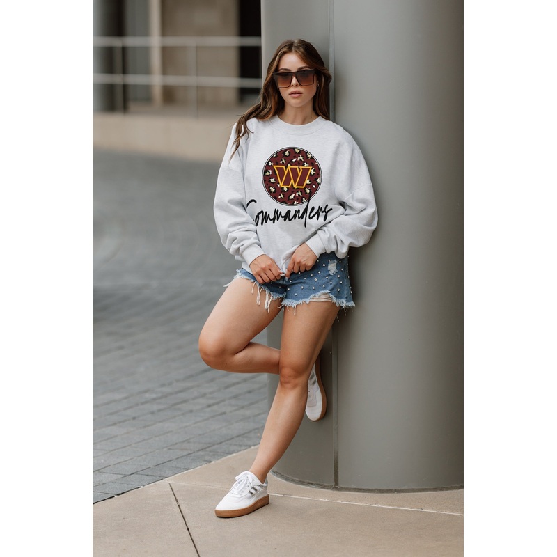 WASHINGTON COMMANDERS Going Wild Fleece Drop-Shoulder Pullover