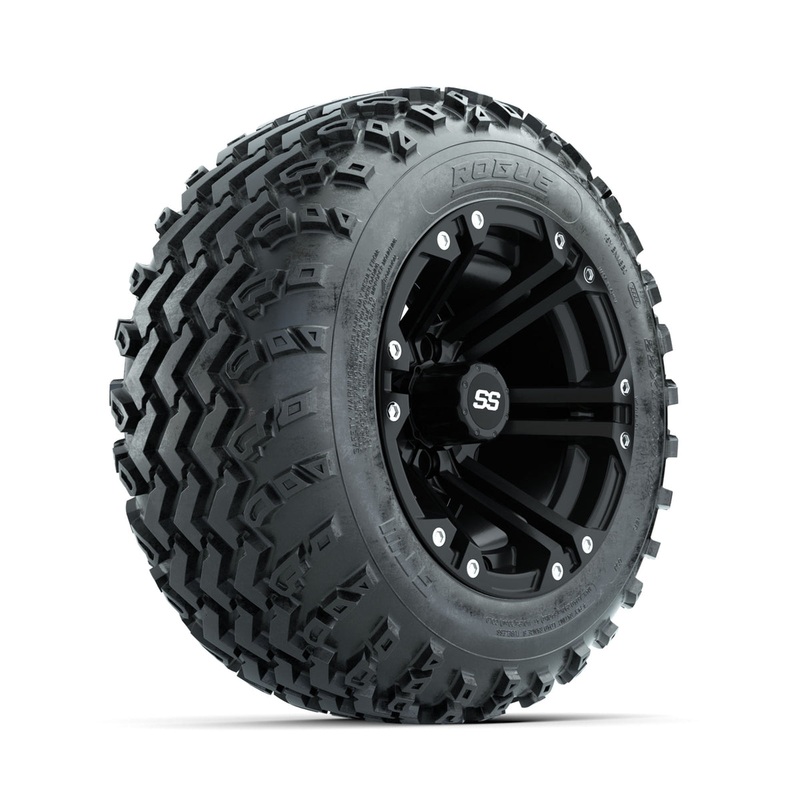 GTW Specter Matte Black 12 in Wheels with 22×11.00-12 Rogue All Terrain Tires  Full Set