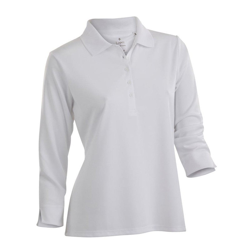 Nancy Lopez Luster 3/4 Sleeve Golf Polo – Plus Size