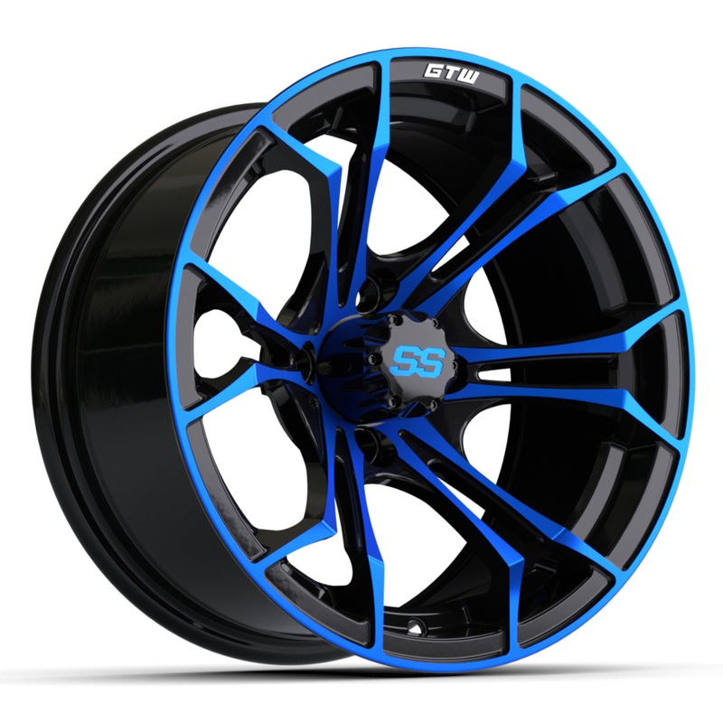 14 GTW Spyder Black with Blue Accents Wheel PN# 19-223
