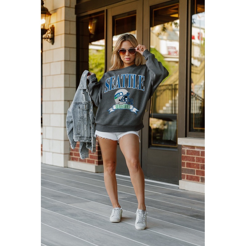 SEATTLE SEAHAWKS Seal The Deal Fleece Crewneck Pullover