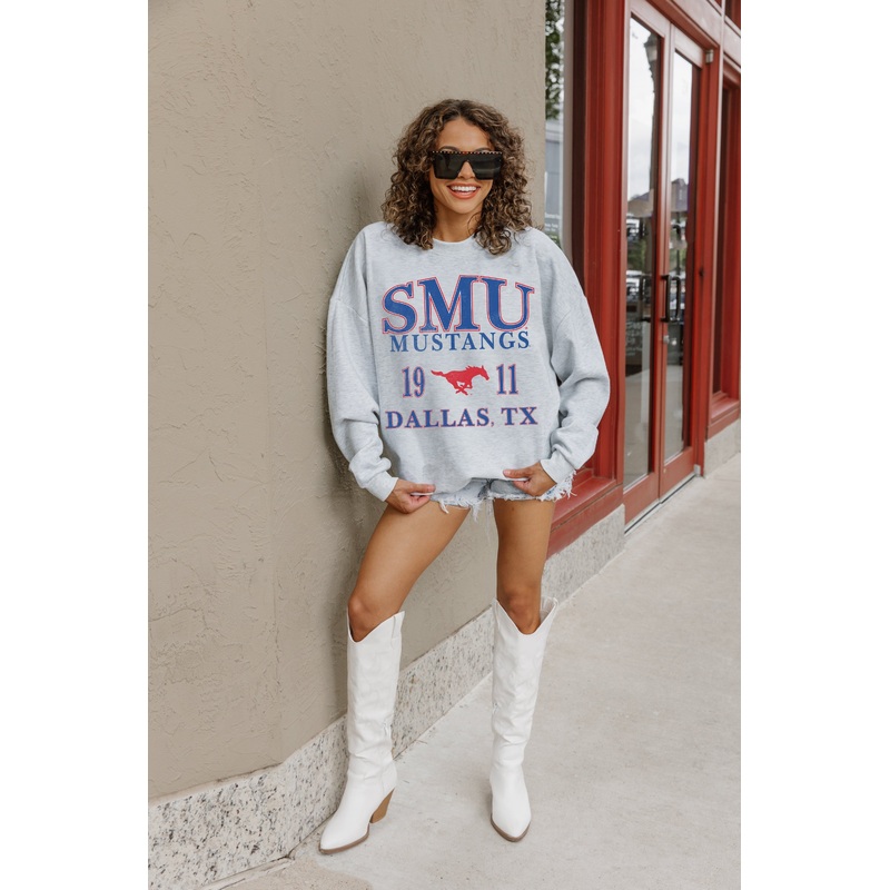 SMU MUSTANGS Allegiance Fleece Drop-Shoulder Pullover