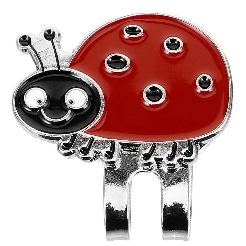 Golf Ball Markers Ladybug Shaped Iron Magnetic Detachable for Golf Games 1Pack