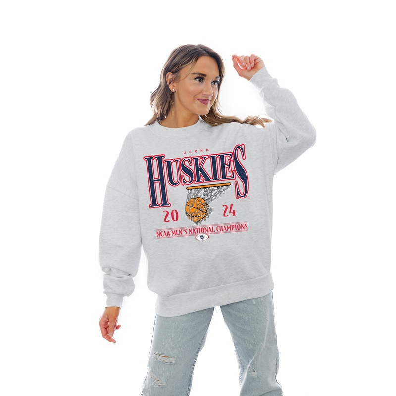 UCONN HUSKIES Bracket Battle Fleece Drop-Shoulder Pullover