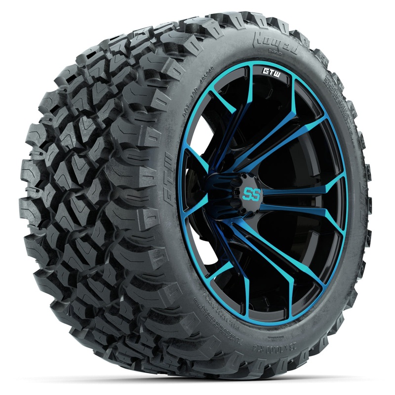 Set of (4) 14 in GTW Spyder Wheels with 23×10-14 GTW Nomad All-Terrain Tires PN# A19-582