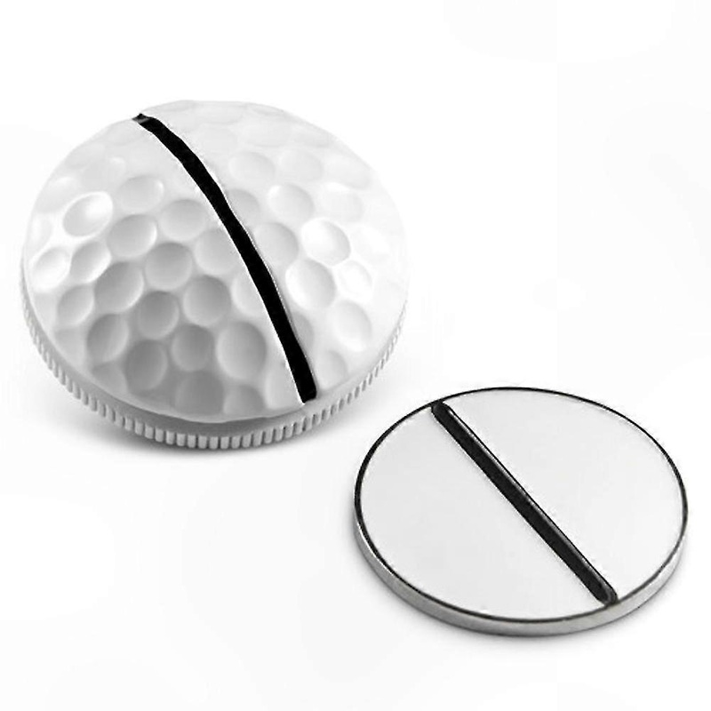 Black Dimpled Dome Golf Ball Marker Rail