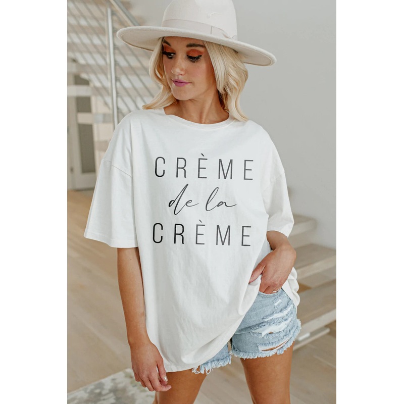 CREME DE LA CREME VINTAGE BOYFRIEND TEE