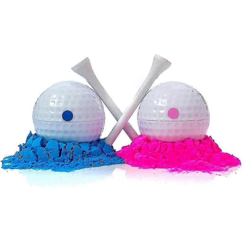 Gender Reveal Golf Ball, Explosive Golf Ball Set – Gender Reveal Golf Set With 1 Pink Ball And 1 Blue Ball For Jokes