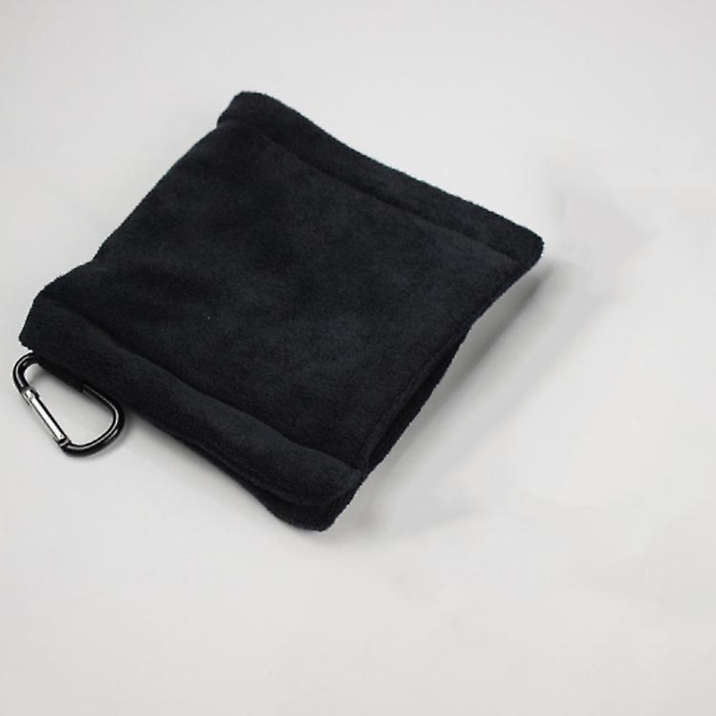 Golf Towel, Golf Ball Towel With Clip, Golf Ball Cleaning Towel 14 X 14 Cm Microfiber Amphibian Wet/dry, Golf Ball Towel For Golf Bags Golf Cours2pcsb