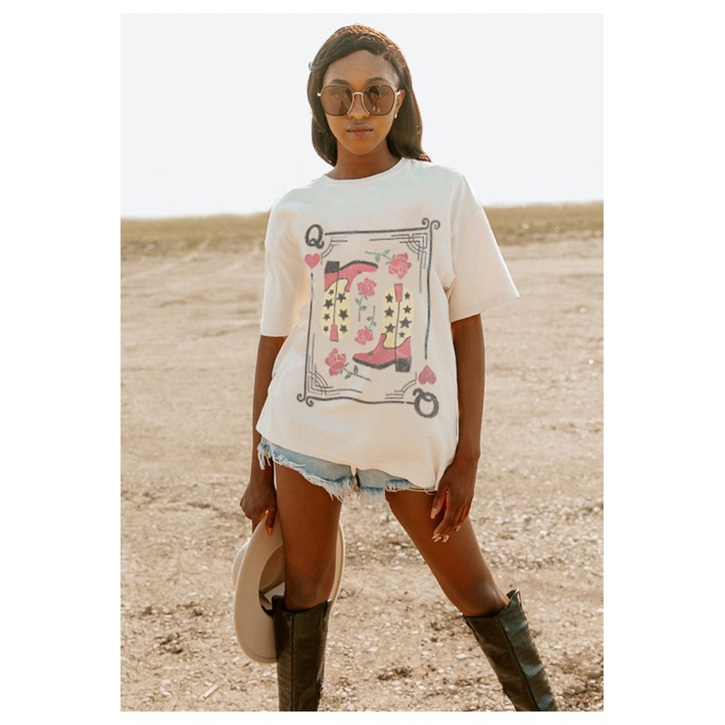 LETS GO GIRLS OVERSIZED VINTAGE WASH TEE