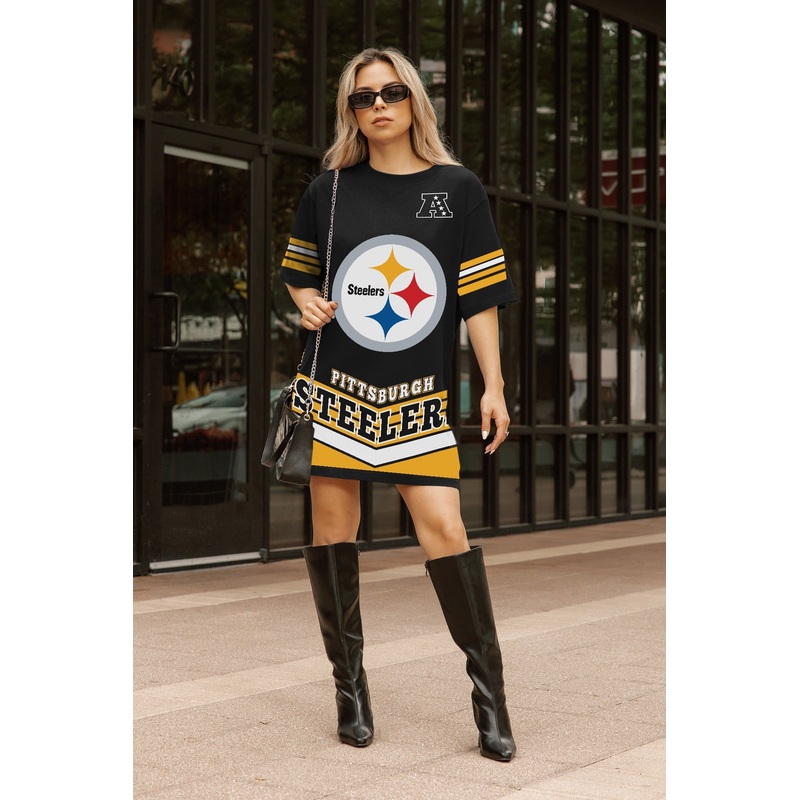 PITTSBURGH STEELERS PERFECT SCORE RETRO T-SHIRT DRESS