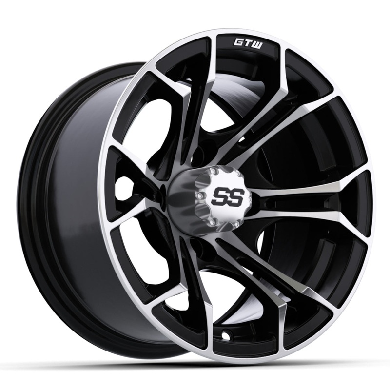 12 GTW Spyder Wheel  Black with Machined Accents PN# 19-218