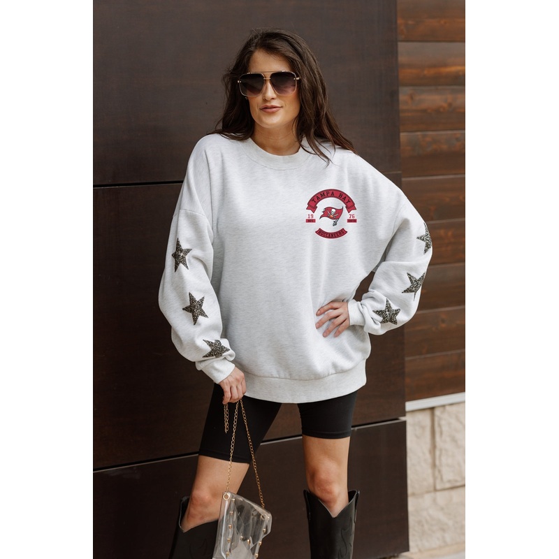 TAMPA BAY BUCCANEERS Ready For It Star-Sleeve Crewneck Pullover