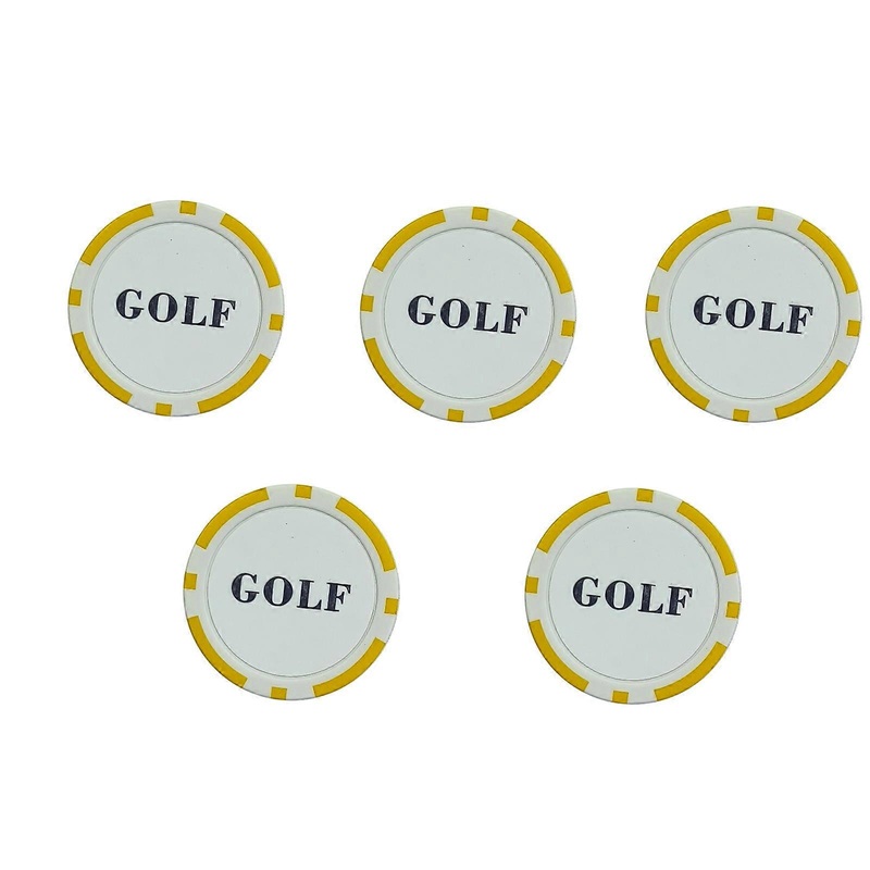 Golf Ball Marker With Golf Hat Clip Tool Professional Golf Ball Pointer for Exact Ball Position Marking On Greens  Yellow