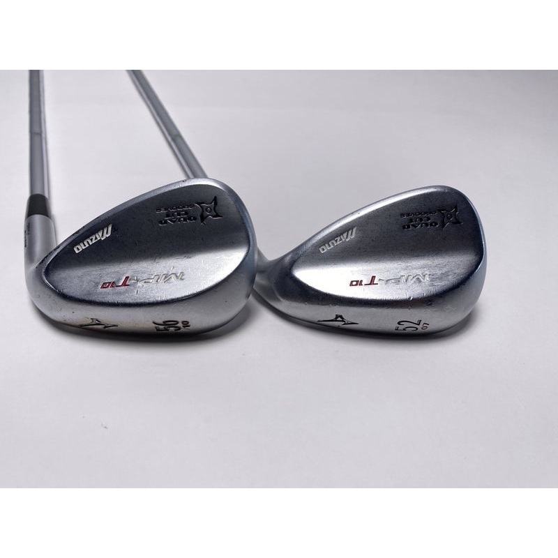 Mizuno MP T 10 White Satin Chrome Wedge Set 52* 7 | 56* 10 DG X100 Mens RH