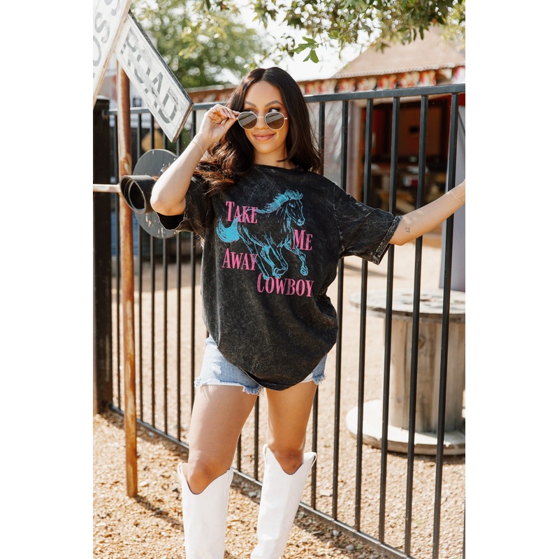 TAKE ME AWAY VINTAGE WASH BOYFRIEND TEE