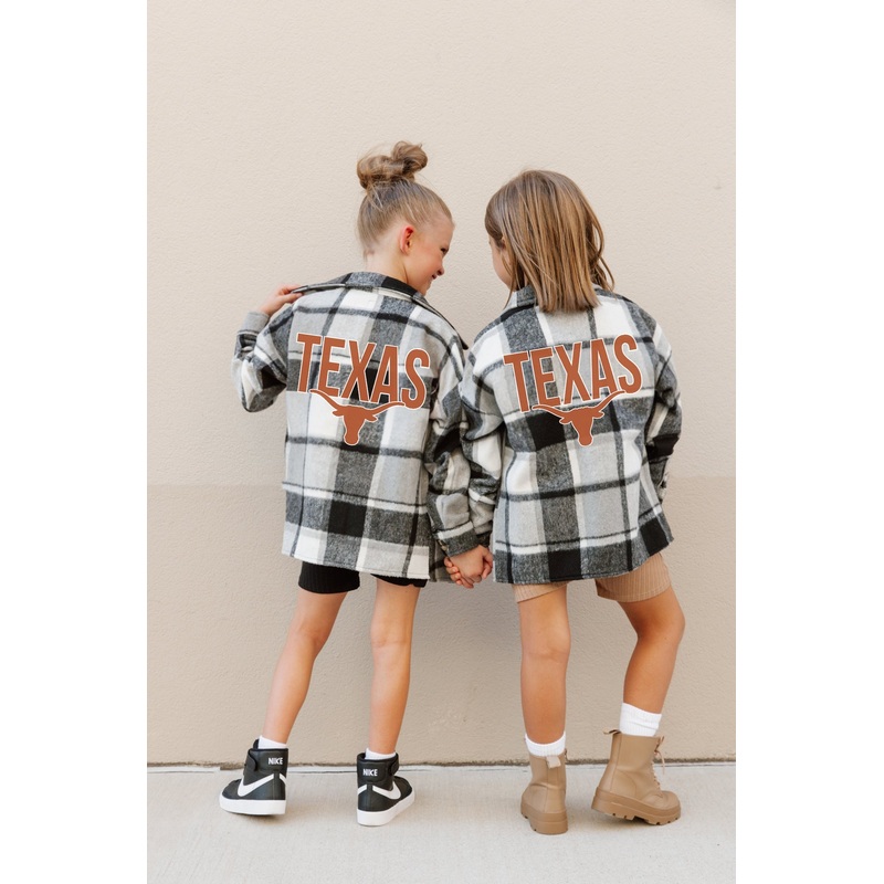 TEXAS LONGHORNS Mad For Plaid Kid’s Plaid Overshirt