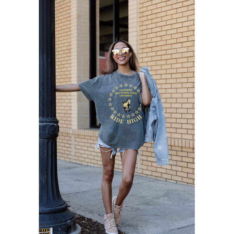 CAL POLY MUSTANGS Brightest Star Oversized Crewneck Tee