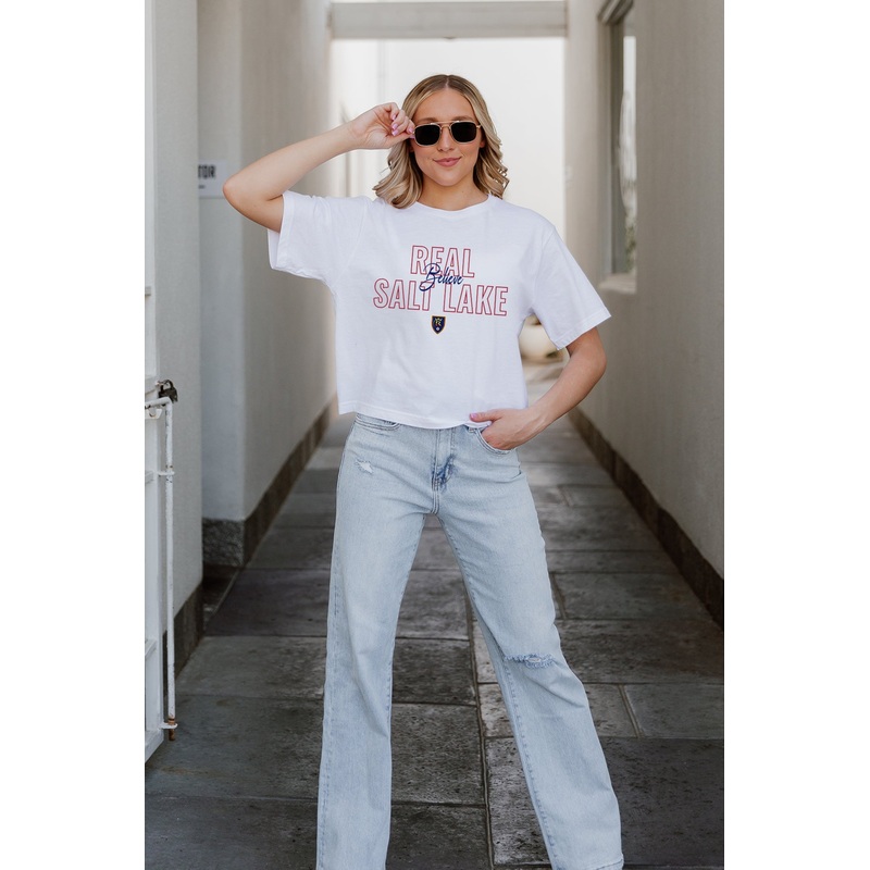 REAL SALT LAKE Keep Playing Boxy-Fit Crop Tee