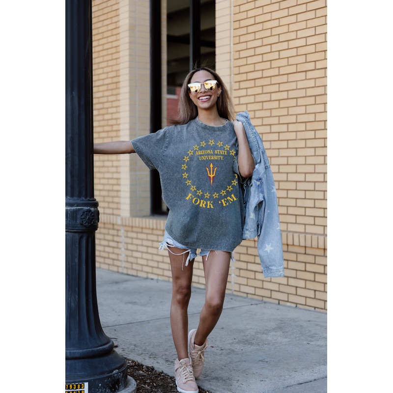 ARIZONA STATE SUN DEVILS BRIGHTEST STAR OVERSIZED CREWNECK TEE