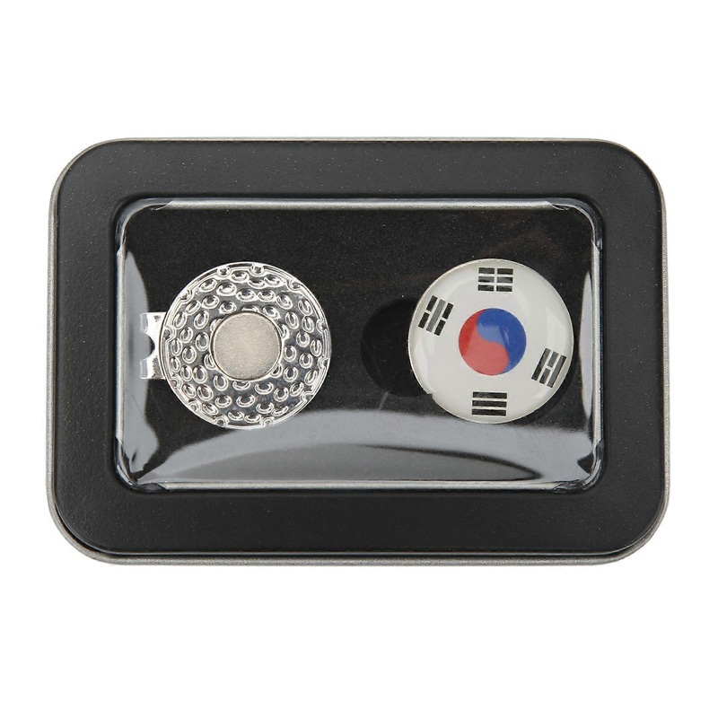 Golf Ball Marker Hat Clip National Flag Pattern Golf Clip Marker Accessories Gift