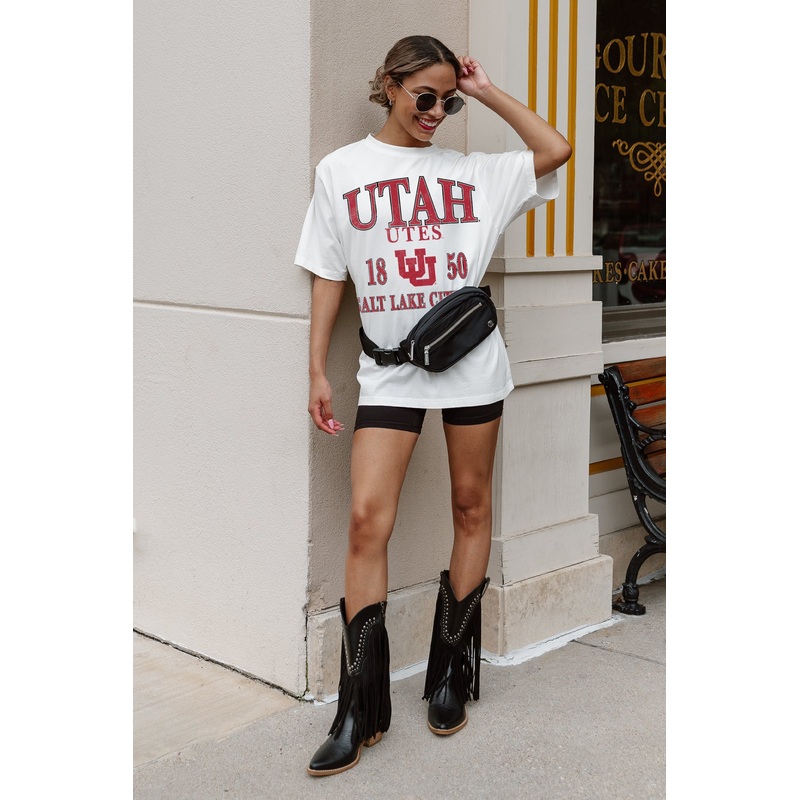 UTAH UTES Unity Oversized Tee|S|M|L|XL|XXL|IVORY