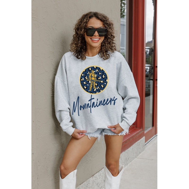 WEST VIRGINIA MOUNTAINEERS Going Wild Fleece Drop-Shoulder Pullover