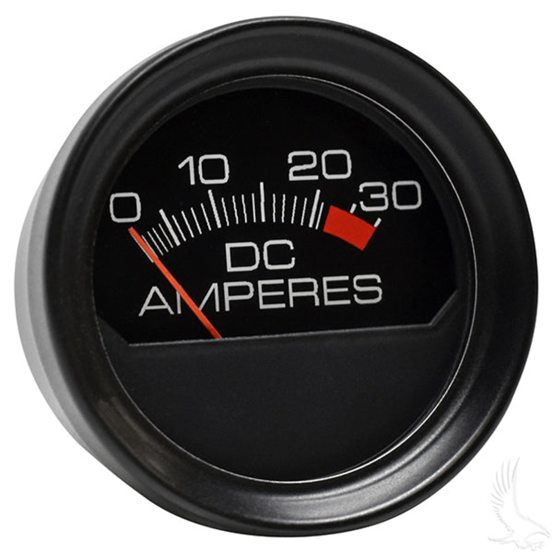 Ammeter, 30A Round, E-Z-Go Chargers PN# CGR-062